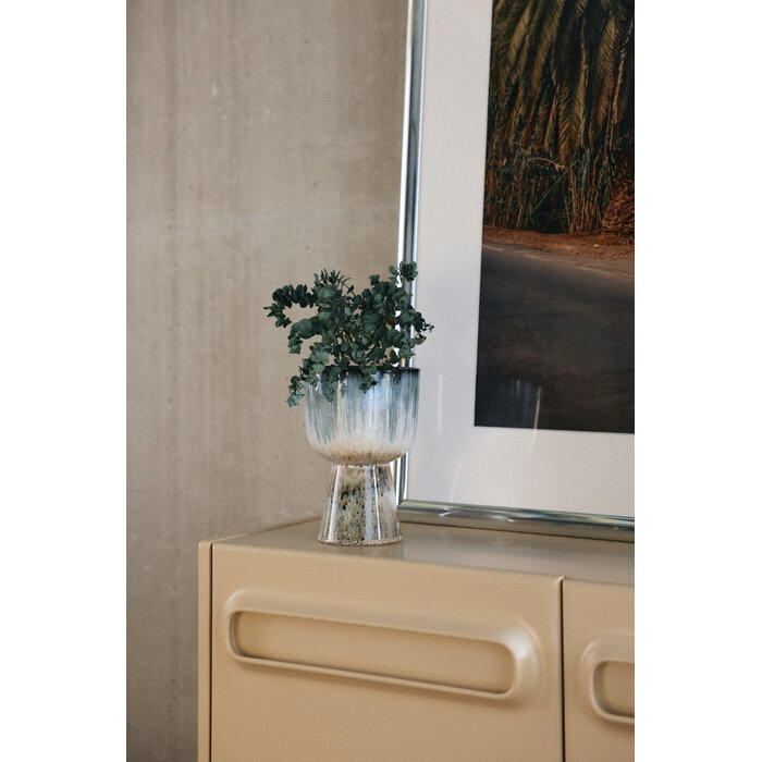 HK LIVING 70S CERAMICS RETRO FLOWER POT GLACIER