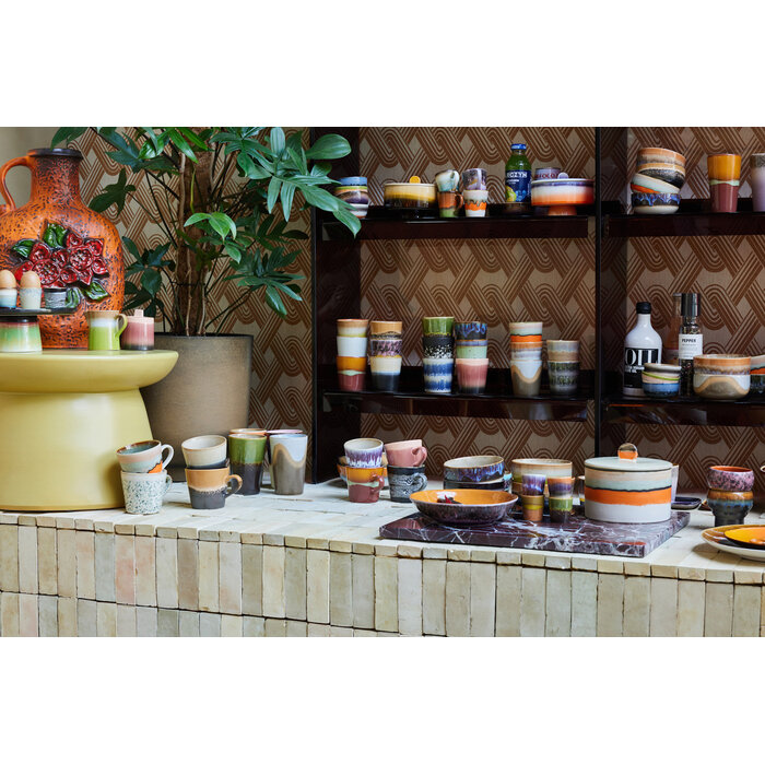HK LIVING 70S CERAMICS CAPPUCCINO MUG BURST