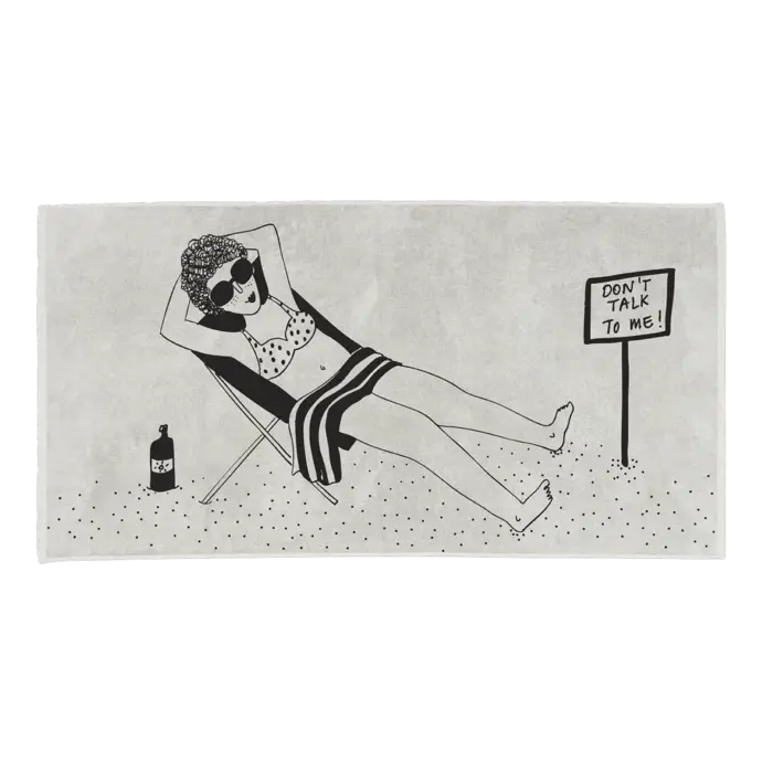 HELEN B HELEN B BEACH TOWEL DON'T TALK TO ME