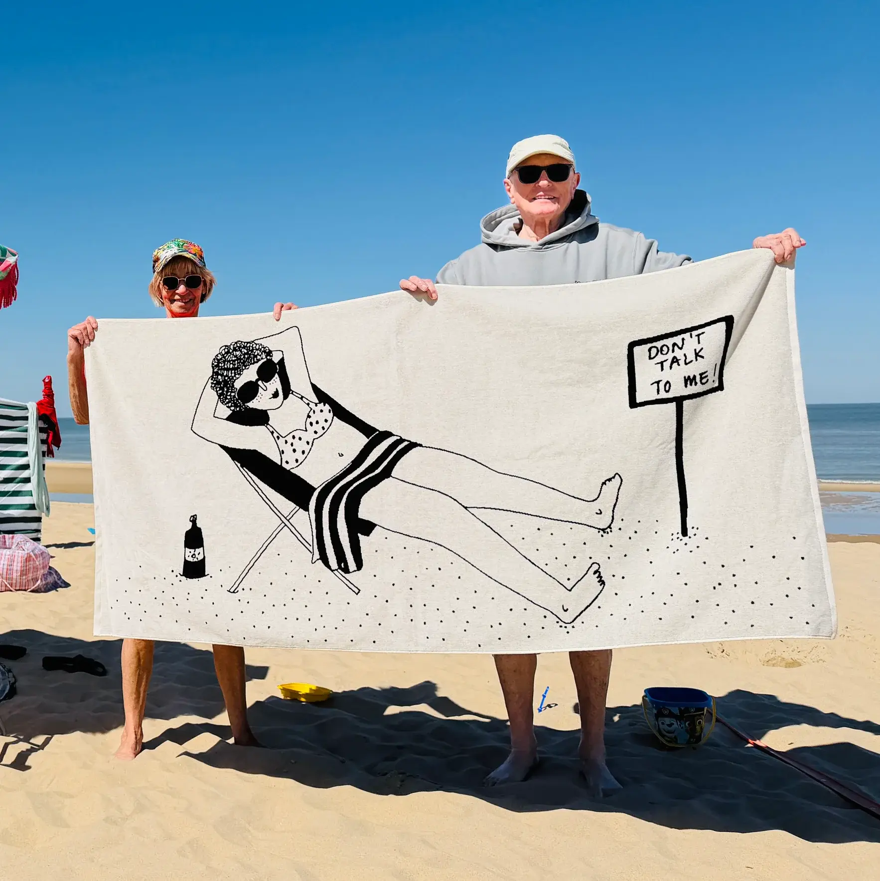 HELEN B HELEN B BEACH TOWEL DON'T TALK TO ME