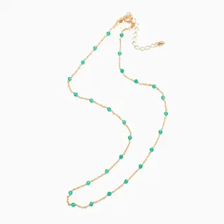 MURIELLE PERROTTI PERROTTI RIVE COLLIER GOLD GREEN M