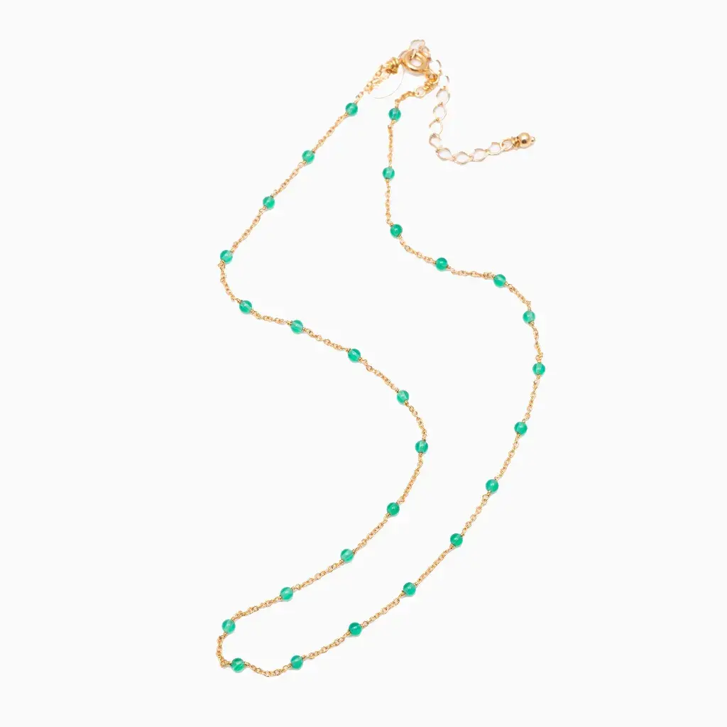 MURIELLE PERROTTI PERROTTI RIVE COLLIER GOLD GREEN M