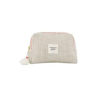 ZUSSS ZUSSS TOILETTAS MOMENTJE VAN GELUK OFF WHITE / ROOD