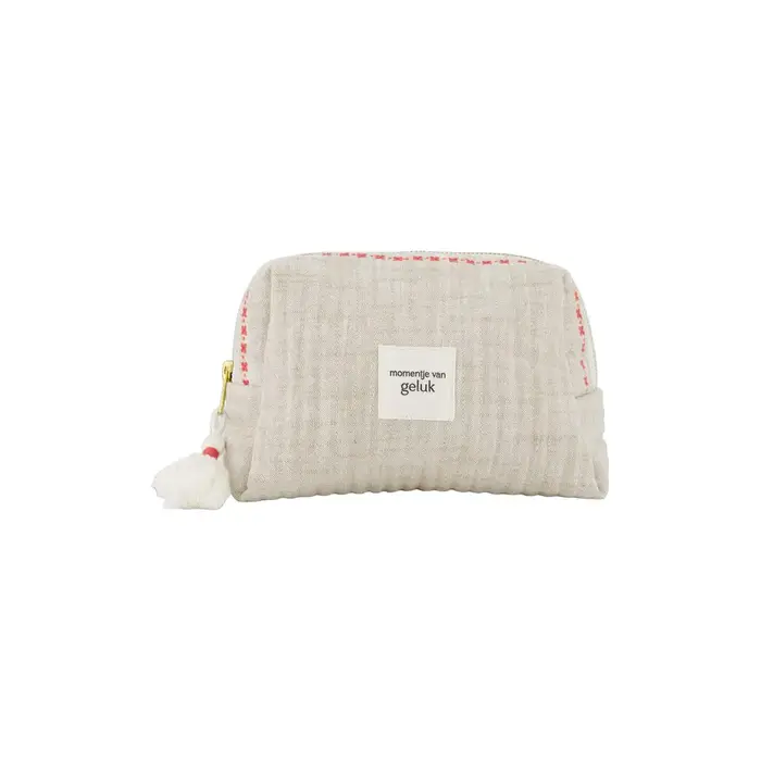 ZUSSS ZUSSS TOILETTAS MOMENTJE VAN GELUK OFF WHITE / ROOD