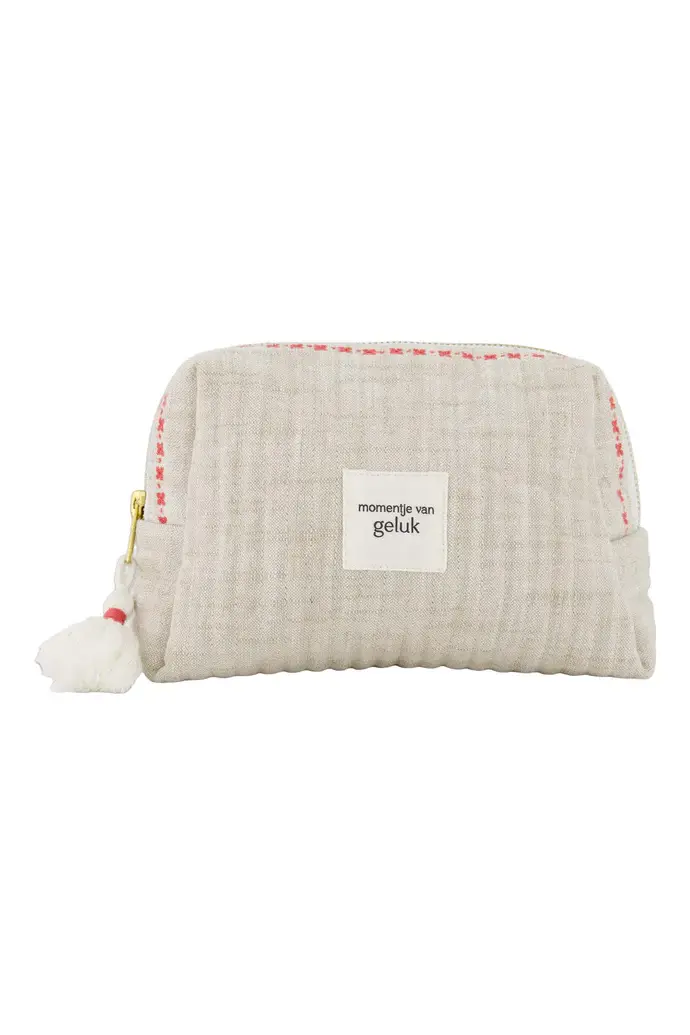 ZUSSS ZUSSS TOILETTAS MOMENTJE VAN GELUK OFF WHITE / ROOD
