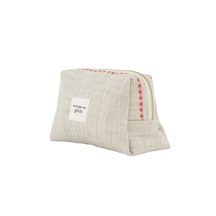 ZUSSS ZUSSS TOILETTAS MOMENTJE VAN GELUK OFF WHITE / ROOD