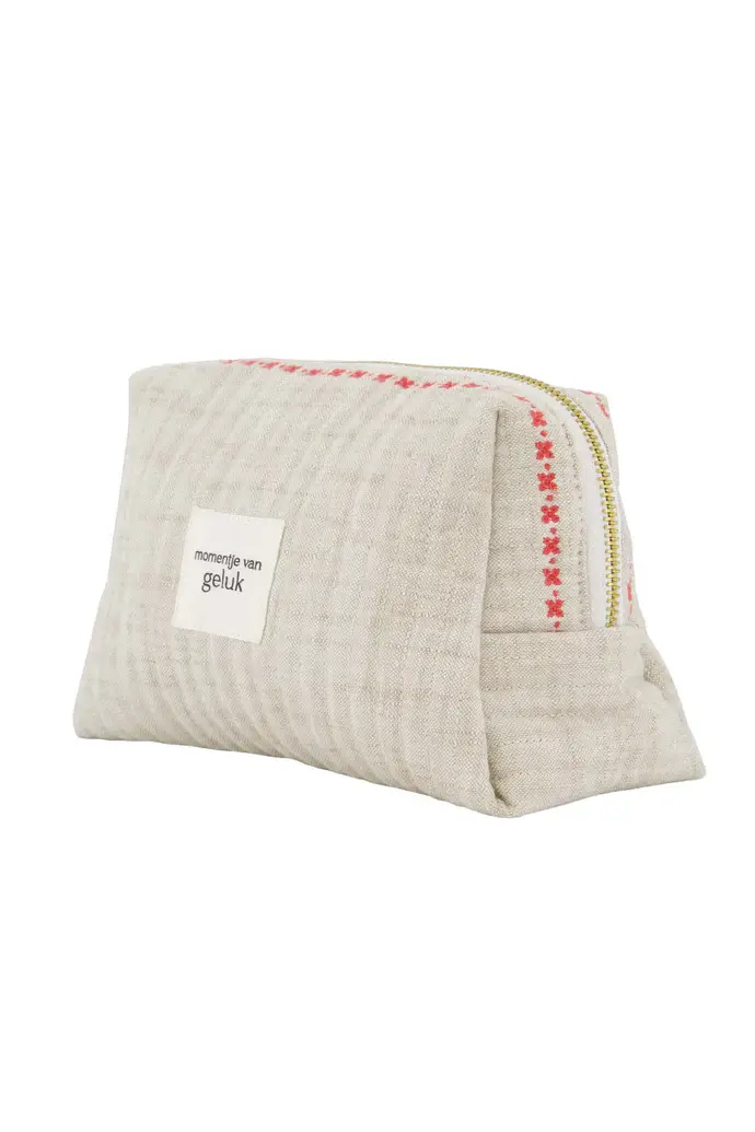 ZUSSS ZUSSS TOILETTAS MOMENTJE VAN GELUK OFF WHITE / ROOD