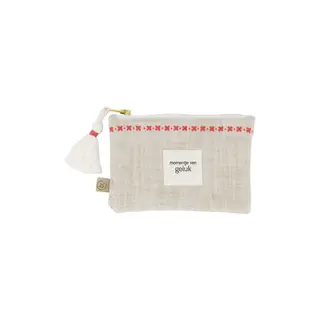 ZUSSS ZUSSS ETUI MOMENTJE VAN GELUK OFF WHITE / ROOD