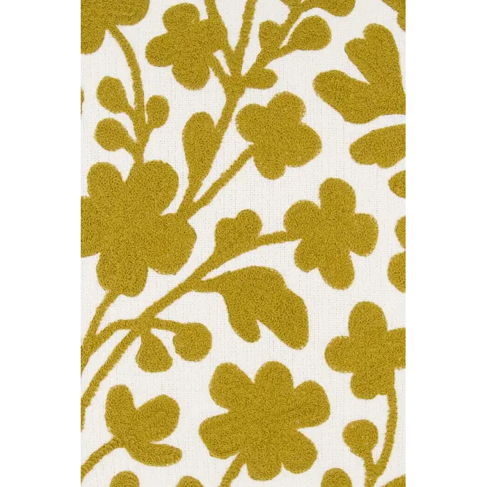 ZUSSS ZUSSS KUSSEN BLOEMEN EMBROIDERY 45X45CM WIT / OKER