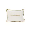 ZUSSS KUSSEN LOVE THIS DAY 35X25CM WIT / GOUD
