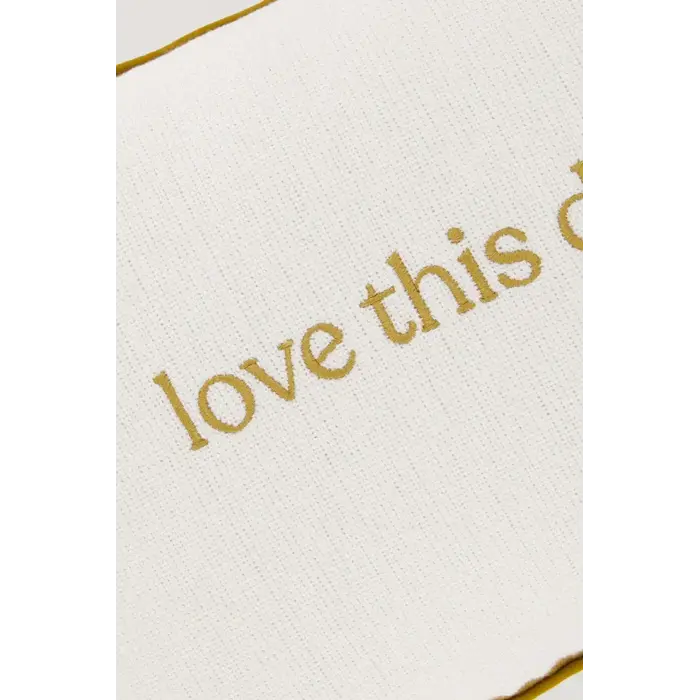 ZUSSS ZUSSS KUSSEN LOVE THIS DAY 35X25CM WIT / GOUD
