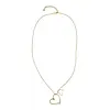 ZUSSS KETTING MET 2 GEKLEURDE HARTJES GOUD / OFF WHITE