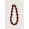 ZUSSS KETTING VAN PLATTE KRALEN MID BROWN