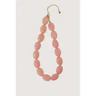 ZUSSS ZUSSS KETTING VAN PLATTE KRALEN CRISPY PINK