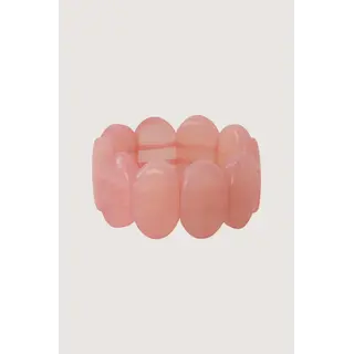 ZUSSS ZUSSS ARMBAND VAN KRALEN ELASTIEK CRISPY PINK