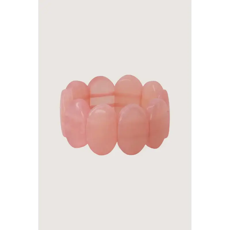 ZUSSS ZUSSS ARMBAND VAN KRALEN ELASTIEK CRISPY PINK