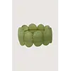 ZUSSS ARMBAND VAN KRALEN ELASTIEK OLIVE GREEN