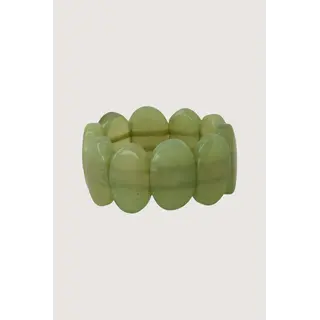 ZUSSS ZUSSS ARMBAND VAN KRALEN ELASTIEK OLIVE GREEN