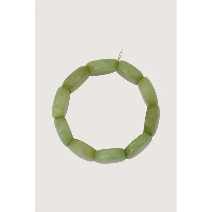 ZUSSS ZUSSS ARMBAND VAN KRALEN ELASTIEK OLIVE GREEN