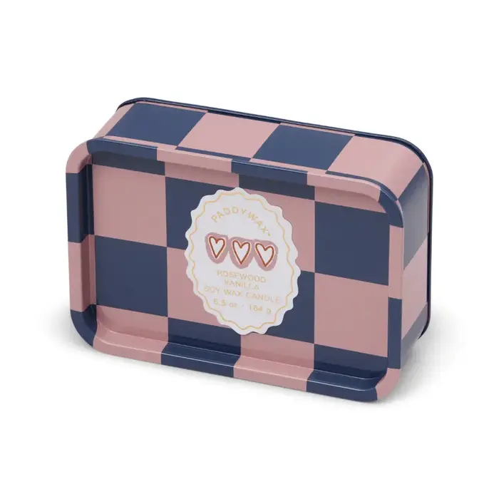 PADDYWAX PADDYWAX A DOPO TIN CANDLE HEARTS VANILLA ROSEWOOD