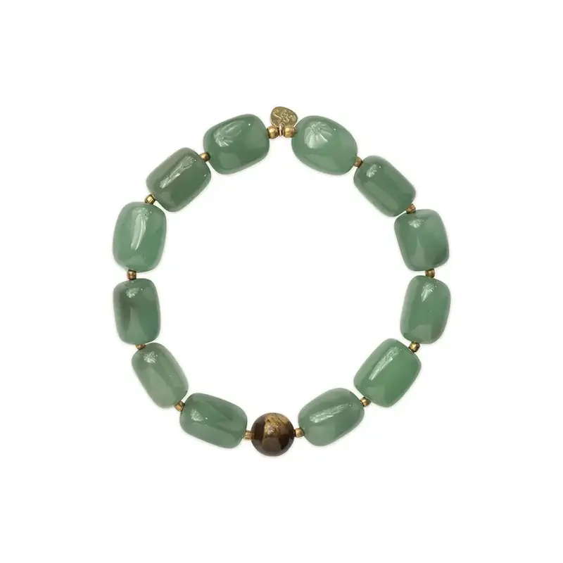 A BEAUTIFUL STORY BS WANDER AVENTURINE TIGER EYE BRACELET