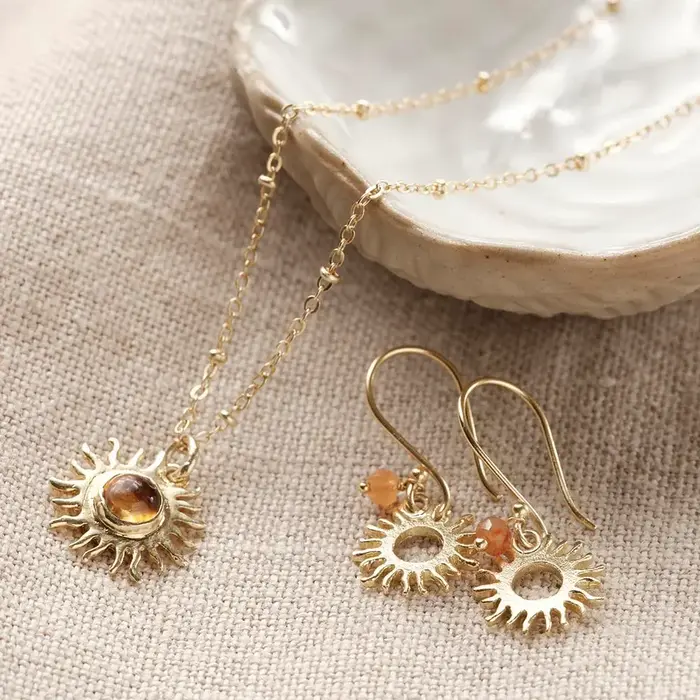A BEAUTIFUL STORY BS REVERIE CITRINE NECKLACE
