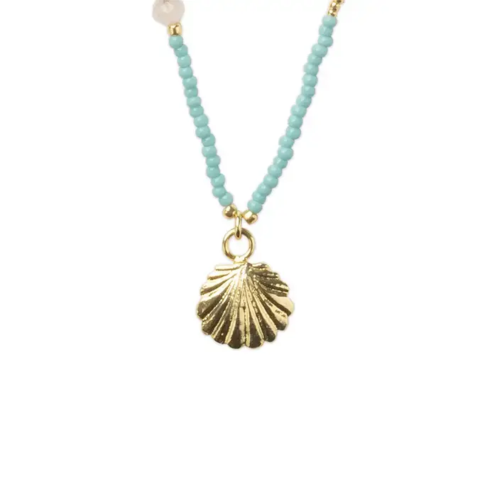A BEAUTIFUL STORY BS ADVENTUROUS ROSE QUARTZ NECKLACE
