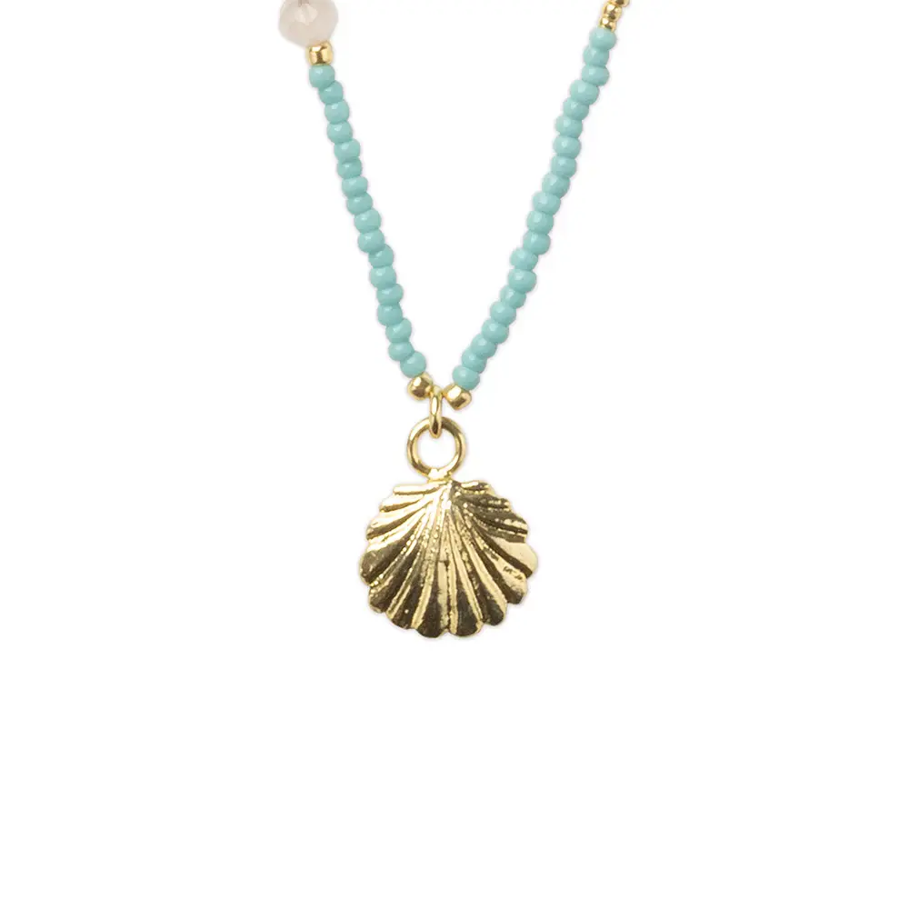 A BEAUTIFUL STORY BS ADVENTUROUS ROSE QUARTZ NECKLACE
