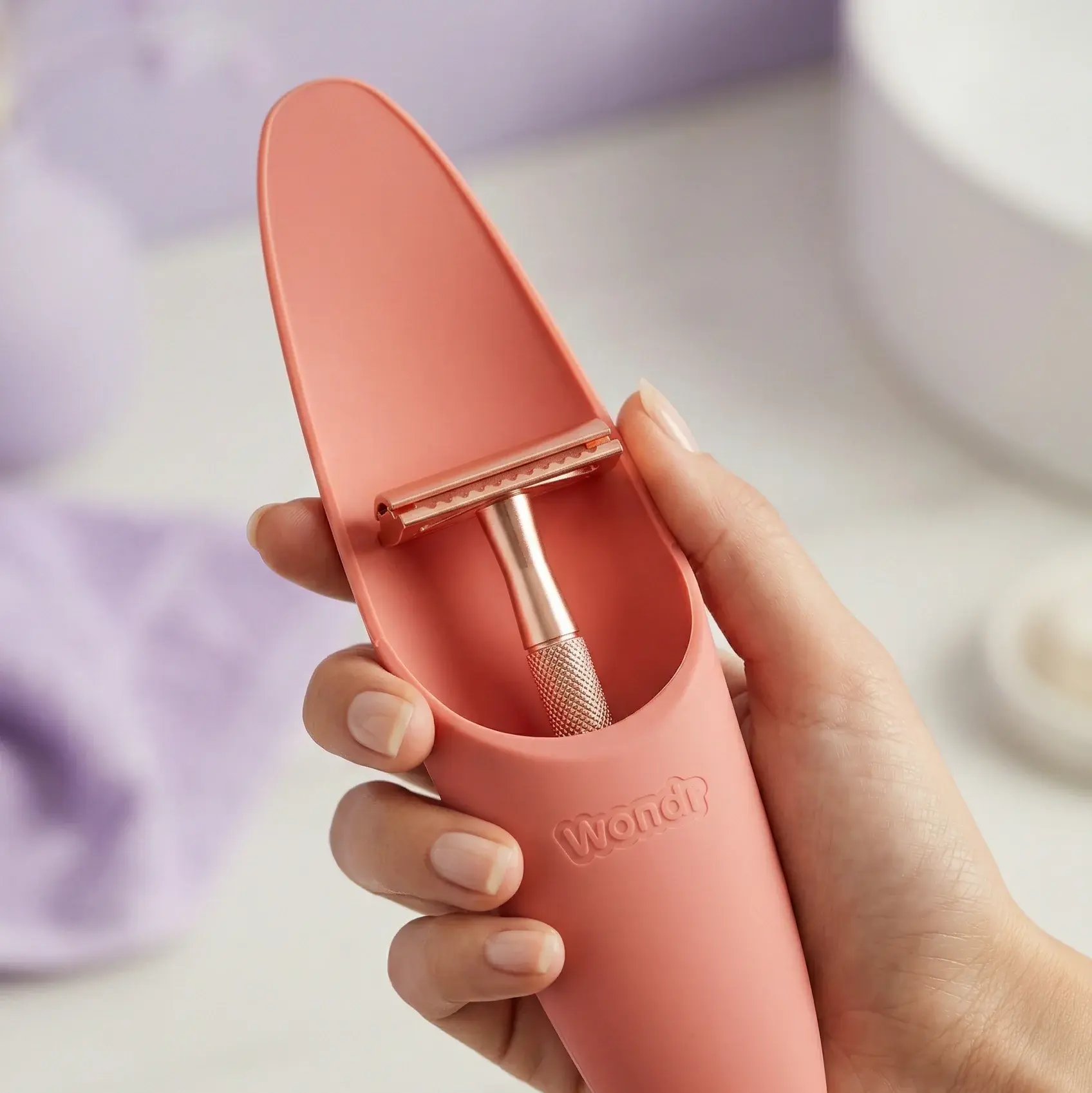 WONDR WONDR SAFETY CASE RAZOR DUSTY ROSE