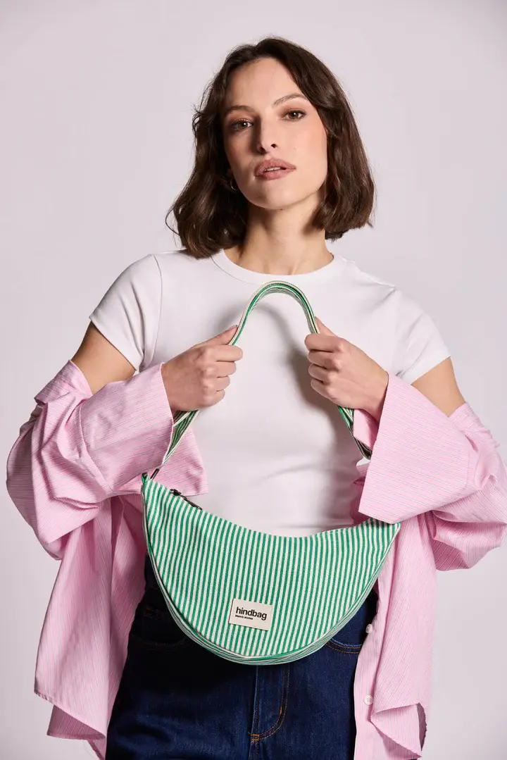 HINDBAG HINDBAG ANDREA THIN GREEN STRIPES