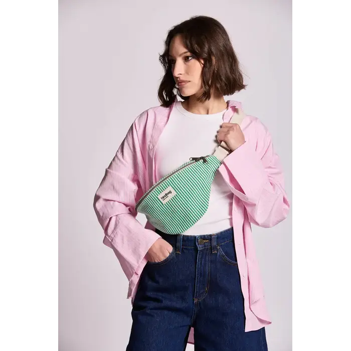 HINDBAG HINDBAG OLIVIA THIN GREEN STRIPES