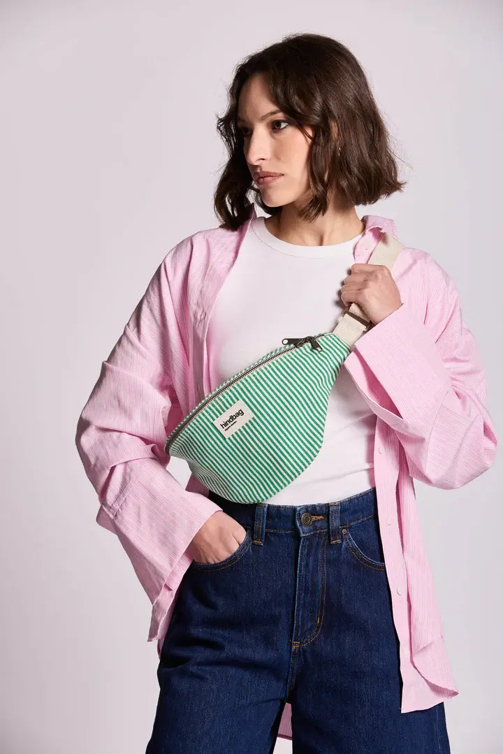 HINDBAG HINDBAG OLIVIA THIN GREEN STRIPES