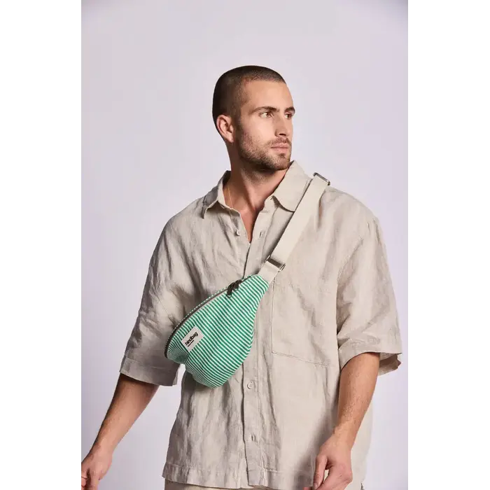 HINDBAG HINDBAG OLIVIA THIN GREEN STRIPES