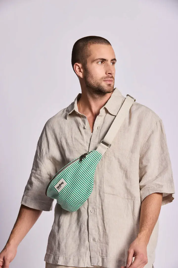 HINDBAG HINDBAG OLIVIA THIN GREEN STRIPES
