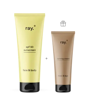 RAY RAY ACTIE ZONNECREME 200 ML + GRATIS TANNING CREAM
