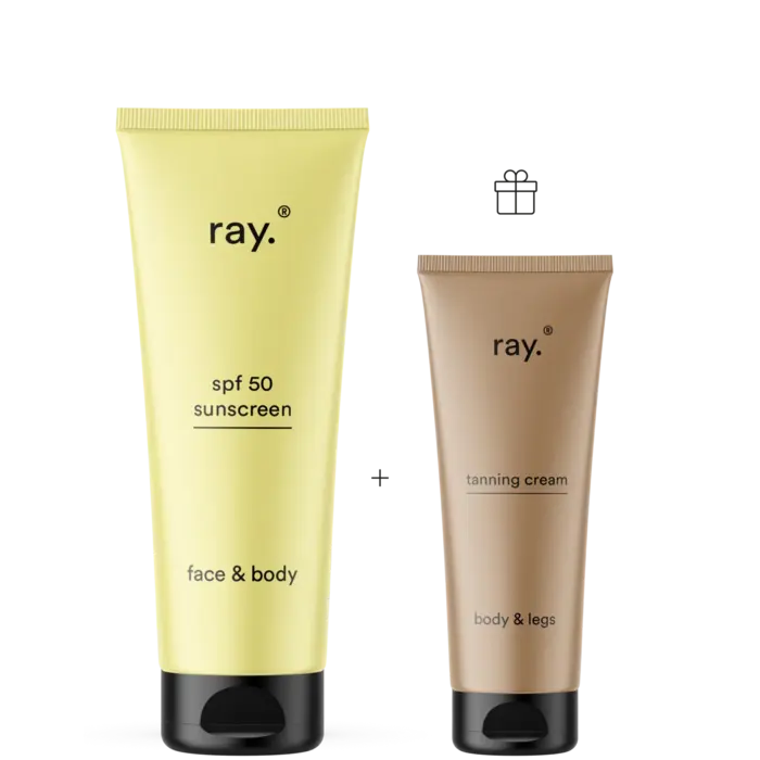 RAY RAY ACTIE ZONNECREME 200 ML + GRATIS TANNING CREAM