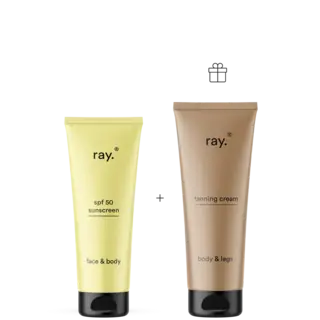 RAY RAY ACTIE ZONNECREME 50 ML + GRATIS TANNING CREAM