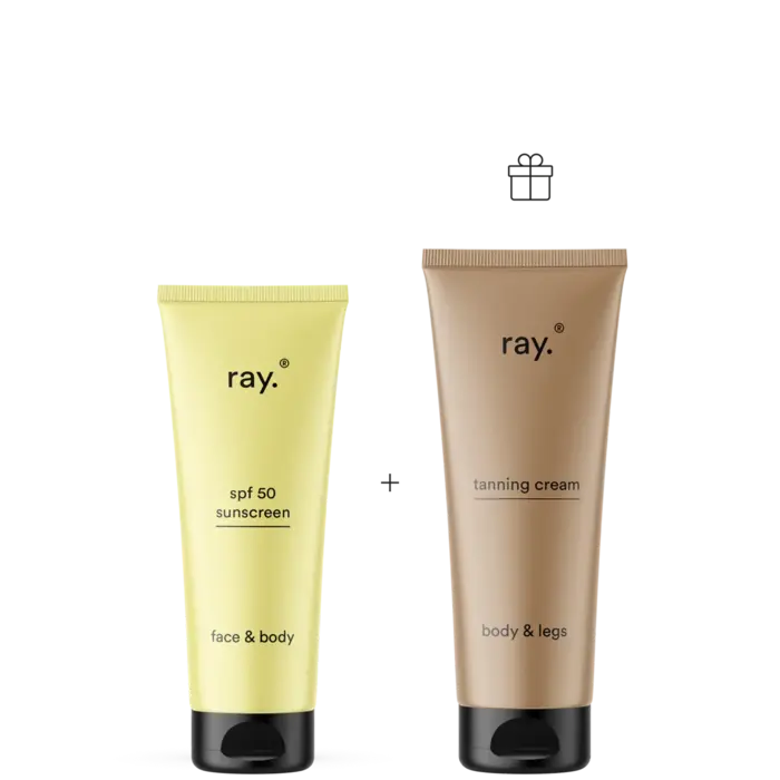 RAY RAY ACTIE ZONNECREME 50 ML + GRATIS TANNING CREAM