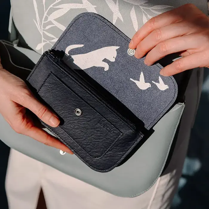 KEECIE KEECIE WALLET CAT CHASE MEDIUM INK BLUE
