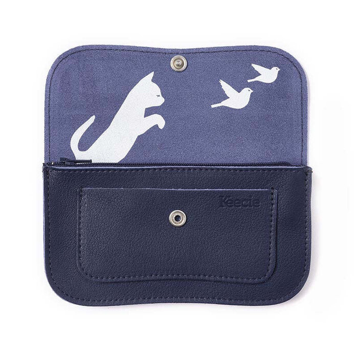 KEECIE KEECIE WALLET CAT CHASE MEDIUM INK BLUE