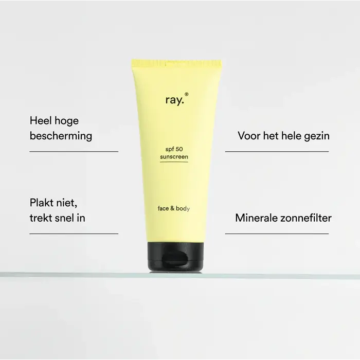 RAY RAY SUNSCREEN SPF 50 200 ML (NIEUWE FORMULE)