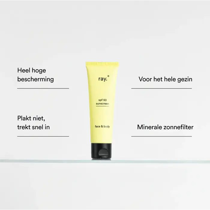 RAY RAY SUNSCREEN SPF 50 50 ML (NIEUWE FORMULE)