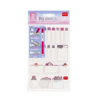 LEGAMI LEGAMI MY NAME IS ... SET OF 66 ADHESIVE LABELS KITTY