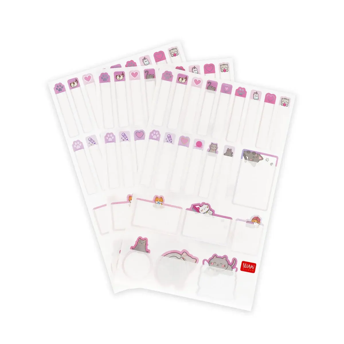 LEGAMI LEGAMI MY NAME IS ... SET OF 66 ADHESIVE LABELS KITTY