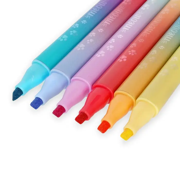 LEGAMI LEGAMI MEOW 6 DUAL-TIP HIGHLIGHTERS KITTY