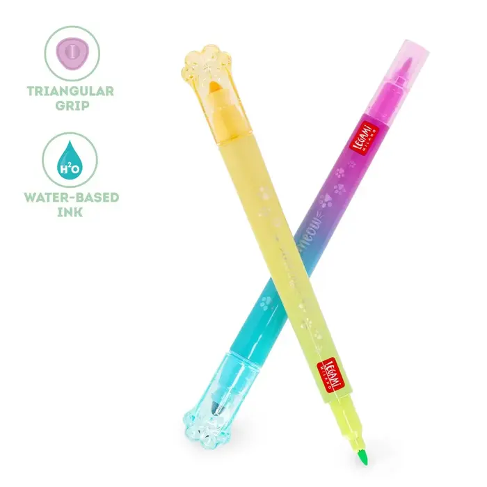 LEGAMI LEGAMI MEOW 6 DUAL-TIP HIGHLIGHTERS KITTY
