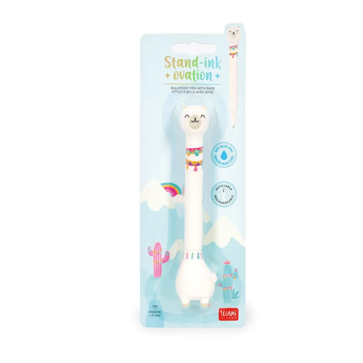 LEGAMI LEGAMI STAND-INK OVATION BALLPOINT PEN WITH BASE LLAMA