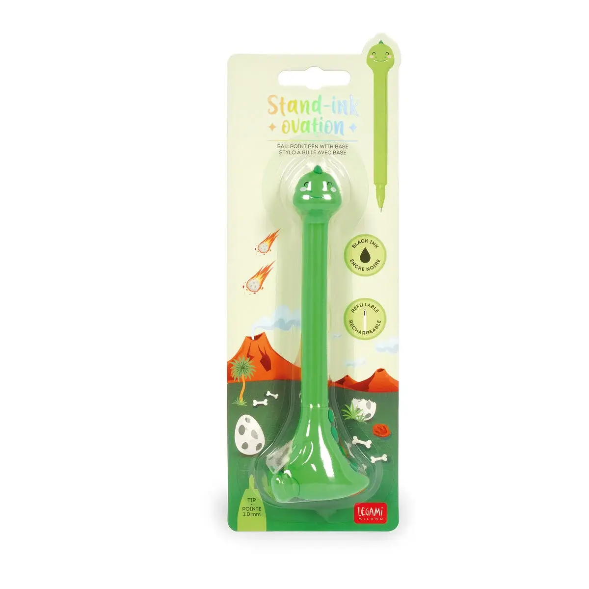 LEGAMI LEGAMI STAND-INK OVATION BALLPOINT PEN WITH BASE DINO