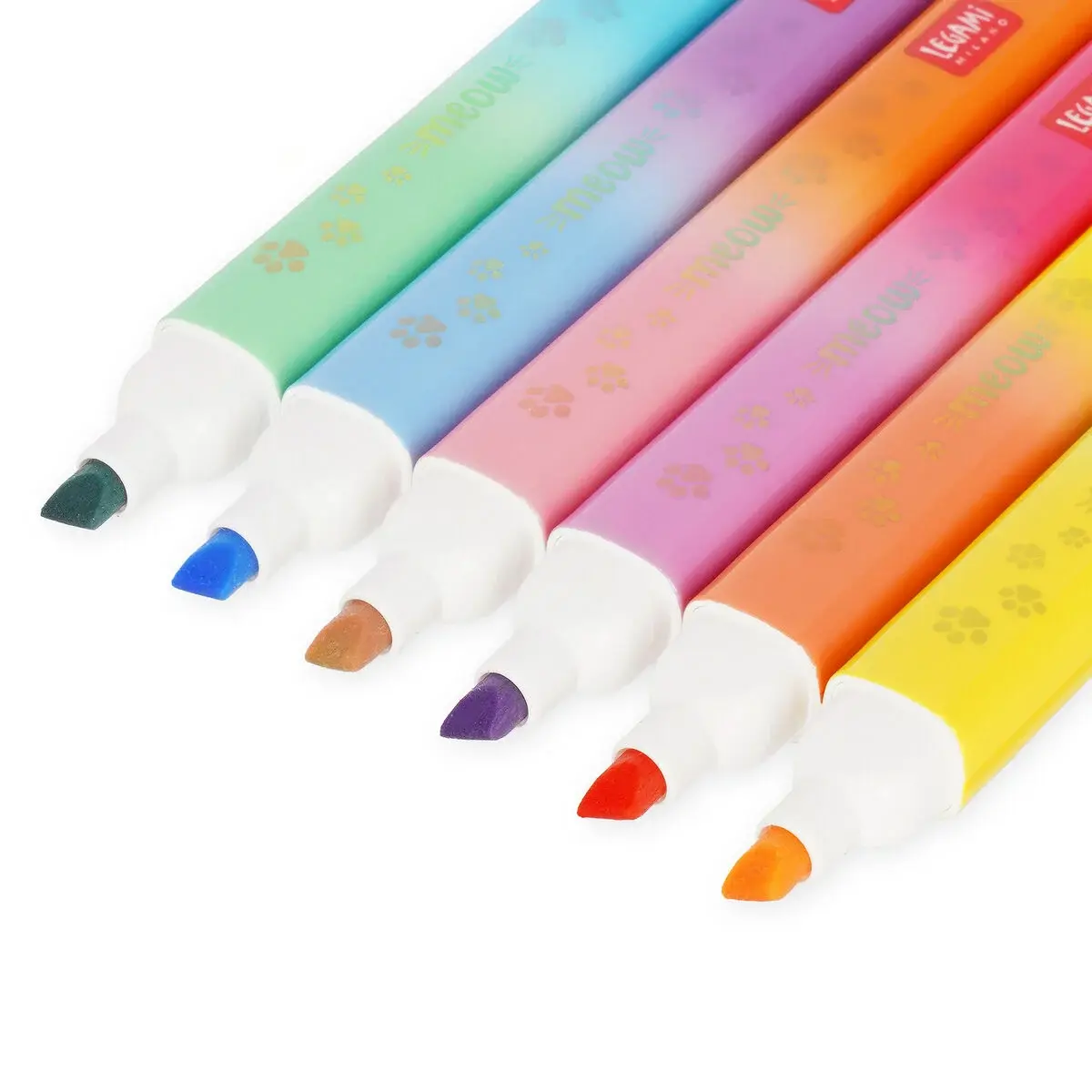 LEGAMI LEGAMI MEOW 6 DUAL-TIP HIGHLIGHTERS KITTY