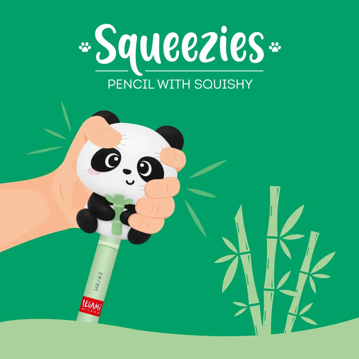 LEGAMI LEGAMI SQUEEZIES PENCIL WITH SQUISHY PANDA